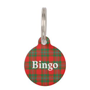 Glücklicher Haustier-Clan MacGregor Tartan karier Tiernamensmarke