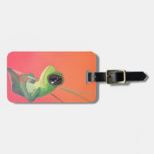 Glücklicher hawaiischer Frosch auf jungem Bambus Gepäckanhänger (Vorderseite horizontal)