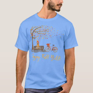 glücklicher Herbst bei einem lustigen Golden Retri T-Shirt
