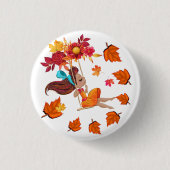 Glücklicher Herbst Button (Vorderseite)