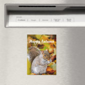 Glücklicher Herbst Eichhörnchen Magnet (In Situ (Geschirrspüler))