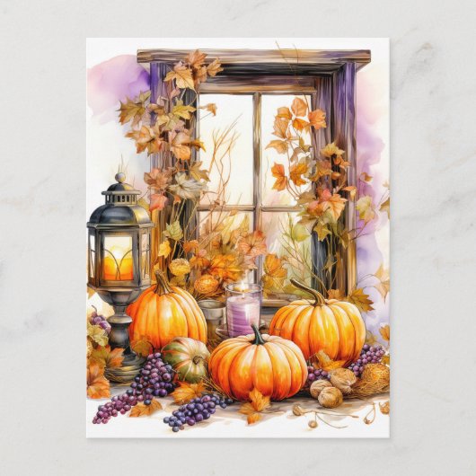 glücklicher Herbst | Erleben Sie das Herbstwetter Postkarte (Vorderseite)