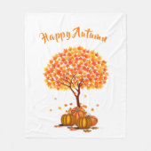 Glücklicher Herbst / Laubbaum Dekorativ Fleecedecke (Vorderseite)