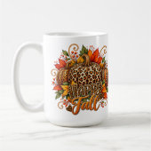 Glücklicher Herbst Leopard Kürbis Kaffeetasse (Links)