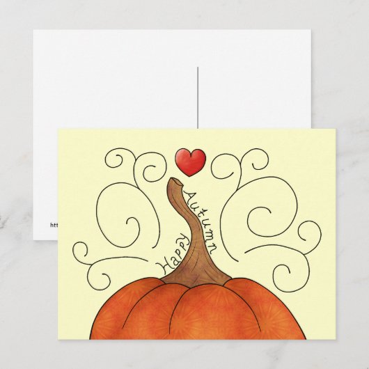 glücklicher Herbst Postkarte (Vorne/Hinten)