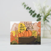 glücklicher Herbst Postkarte (Stehend Vorderseite)