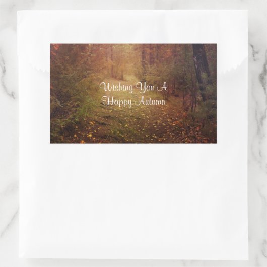 glücklicher Herbst Rechteckiger Aufkleber (Tasche)