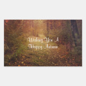 glücklicher Herbst Rechteckiger Aufkleber (Vorderseite)