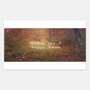glücklicher Herbst Rechteckiger Aufkleber