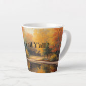 Glücklicher Herbst Yall Latte Tasse (Rechte Ecke)