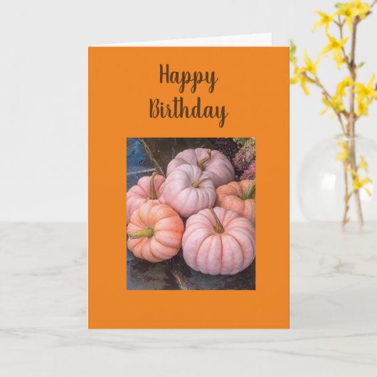 **GLÜCKLICHER HERBSTAG** PUMPKIN STIL KARTE (Gelbe Blume)