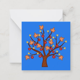 Glücklicher Herbstbaum Mitteilungskarte
