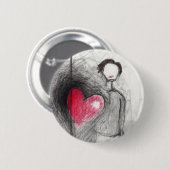 Glücklicher Herz-Knopf Button (Vorne & Hinten)