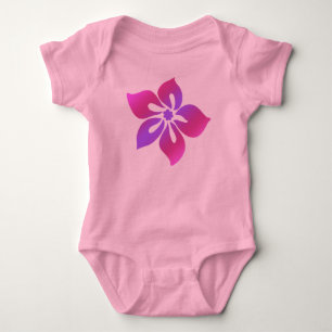 Glücklicher Hibiskus-Kinderkriecher Baby Strampler