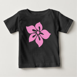 Glücklicher Hibiskus-Kriecher für Kleinkinder Baby T-shirt