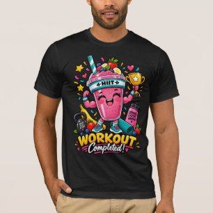 Glücklicher HIIT-Smoothie-Champion-Workout abgesch T-Shirt