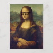 Glücklicher Hipster Mona Lisa im Coolen Hipster Br Postkarte (Vorderseite)