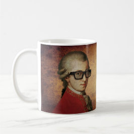 Glücklicher Hipster Wolfgang Amadeus Mozart Kaffeetasse