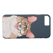 Glücklicher Hipsterpembroke-WaliserCorgi Case-Mate iPhone Hülle (Rückseite (Horizontal))