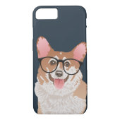 Glücklicher Hipsterpembroke-WaliserCorgi Case-Mate iPhone Hülle (Rückseite)