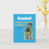 Glücklicher Hitzewellen-Geburtstag Bleib cool Karte (Gelbe Blume)