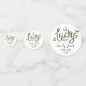 Glücklicher Hochzeits-Brautjungfernabschied Konfetti (Rückseiten)