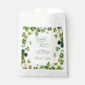 Glücklicher Hochzeitsbrautparty Grün Danke Geschenktütchen (Vorderseite)