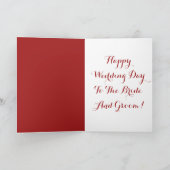 Glücklicher Hochzeitstag Gruß Karte (Innenseite)