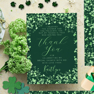 Glücklicher Hochzeitstag St. Patrick's Day Brautpa Dankeskarte