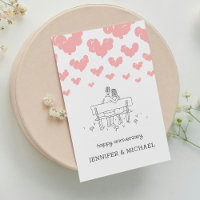 Glücklicher Hochzeitstag Verheiratetes Paar Herzen