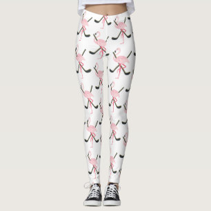 Glücklicher Hockey-Sieg-Flamingo Leggings