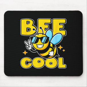 Glücklicher Honigbienen-Charakter lustiges Frieden Mousepad