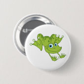 Glücklicher Hopfen-Frosch Button (Vorne & Hinten)