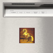 GLÜCKLICHER HORSE, Gelbbraun Magnet (In Situ (Geschirrspüler))