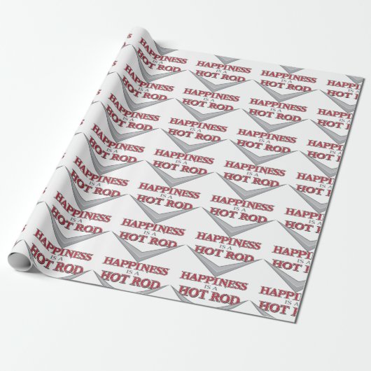 Glücklicher Hot Rod Geschenkpapier (Ungerollt)