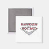 Glücklicher Hot Rod Magnet (Vorderseite/Rückseite)