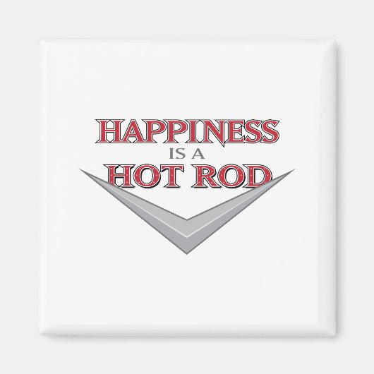 Glücklicher Hot Rod Magnet (Vorne)