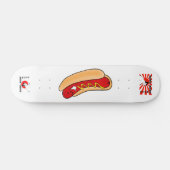 Glücklicher Hotdogniedlicher glücklicher Skateboard (Horizontal)