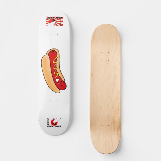 Glücklicher Hotdogniedlicher glücklicher Skateboard (Vorderseite)