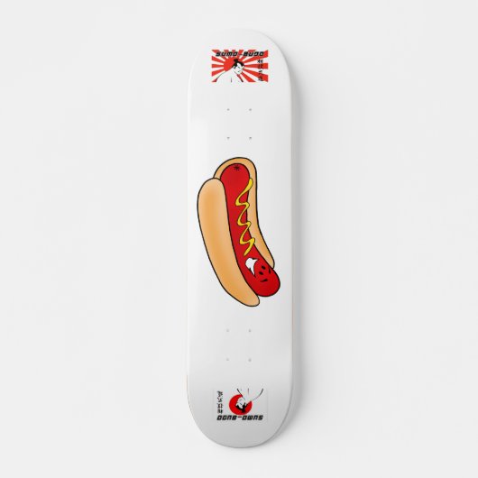 Glücklicher Hotdogniedlicher glücklicher Skateboard (Vorne)