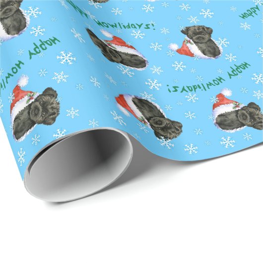 Glücklicher Howliday Affenpinscher Geschenkpapier (Rolleneckpunkt)