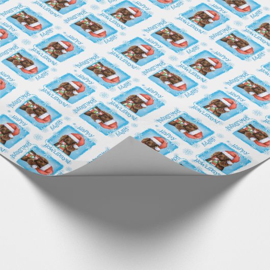 Glücklicher Howliday Boykin Spaniel Geschenkpapier (Ecke)