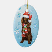 Glücklicher Howliday Boykin Spaniel Keramik Ornament (Rechts)