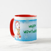 Glücklicher Howliday Bullterrier Tasse (Vorderseite Links)
