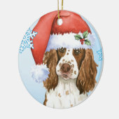 Glücklicher Howliday englischer SpringerSpaniel Keramik Ornament (Links)