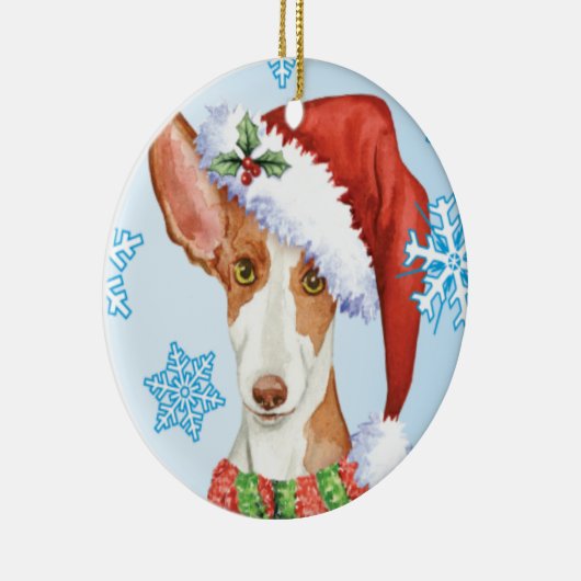 Glücklicher Howliday Ibizan Jagdhund Keramikornament (Rechts)