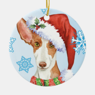 Glücklicher Howliday Ibizan Jagdhund Keramikornament