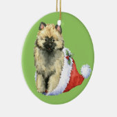 Glücklicher Howliday Keeshond Keramikornament (Rechts)