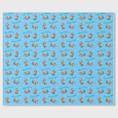Glücklicher Howliday Miniaturpudel Geschenkpapier (Flach)