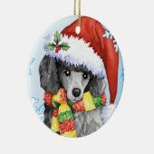 Glücklicher Howliday Miniaturpudel Keramikornament (Rechts)